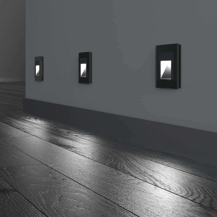 Встраиваемая LED подсветка черный W1154208 Встраиваемые механизмы черные - купить Розетки по цене 1749.0