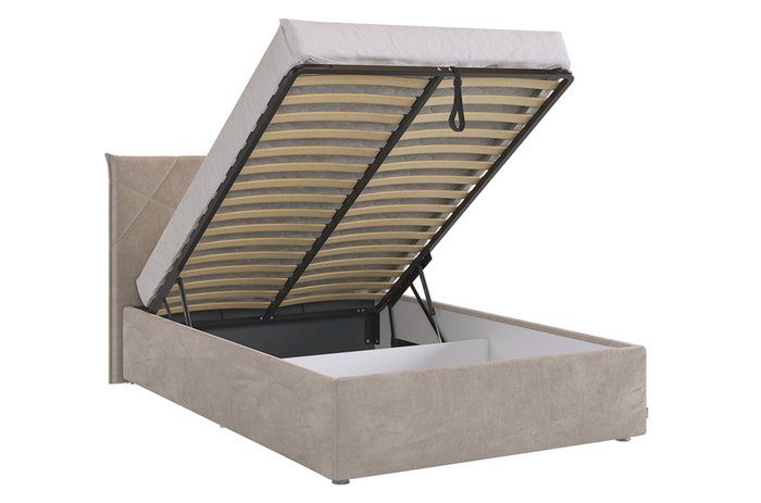 Кровать Квест 120х200 бежево-коричневого цвета с подъемным механизмом - лучшие Кровати для спальни в INMYROOM