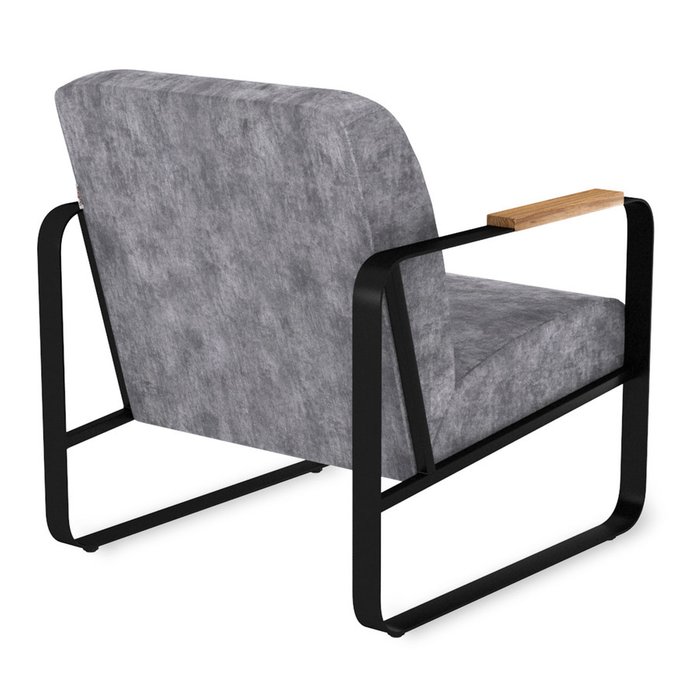 Кресло серого цвета на металлических ножках - лучшие Интерьерные кресла в INMYROOM