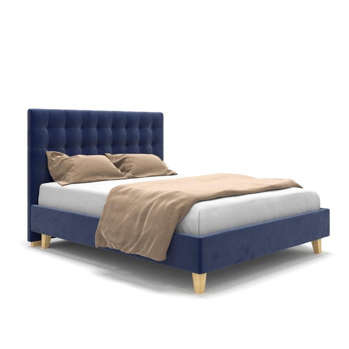 Кровать Finlay на ножках синяя 160х200