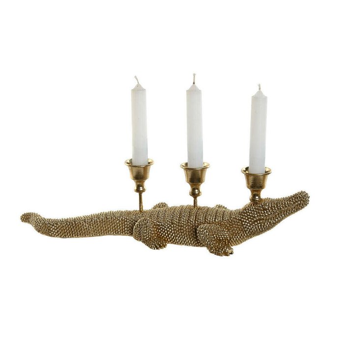 Декоративная фигура Позолоченный Канделябр 42,5 x 12,5 x 11,5 cm - купить Фигуры и статуэтки по цене 4831.0
