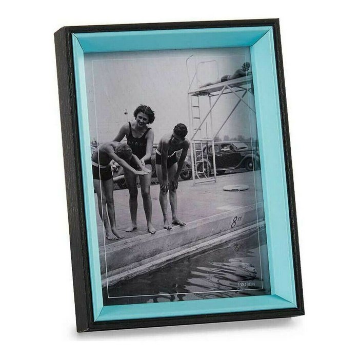 Фоторамка Чёрный Синий Стеклянный 3 x 20 x 15 cm Деревянный MDF