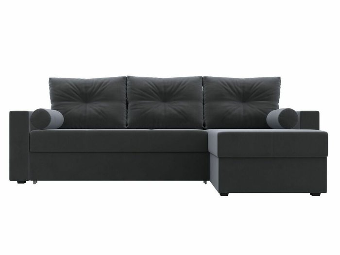 Угловой диван-кровать Верона серого цвета правый угол - купить Угловые диваны по цене 47999.0