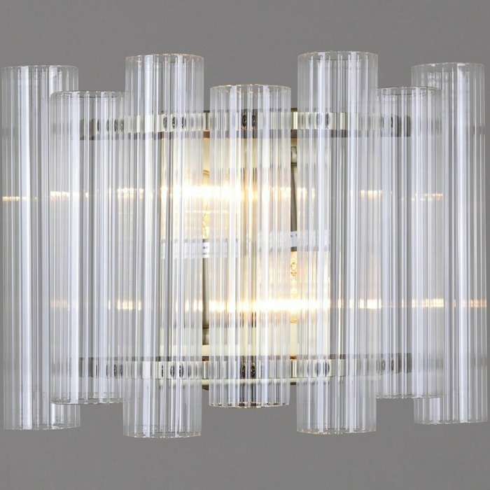 Настенный светильник IL0686-2WSQ-24 AB LYRA (стекло, цвет прозрачный) - купить Бра и настенные светильники по цене 5770.0