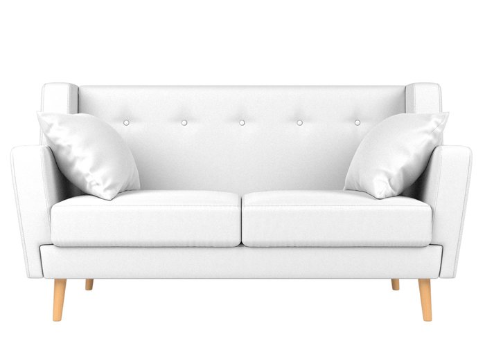 Диван Брайтон белого цвета (экокожа) - купить Прямые диваны по цене 32990.0