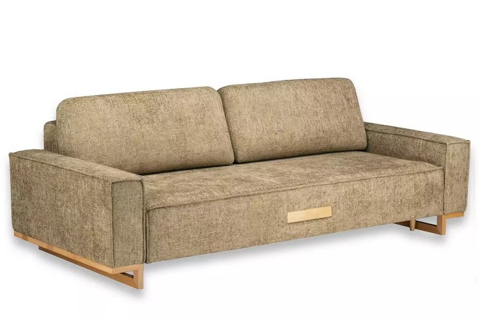 Прямой диван-кровать Лофт Комфорт бежевого цвета - купить Прямые диваны по цене 96850.0