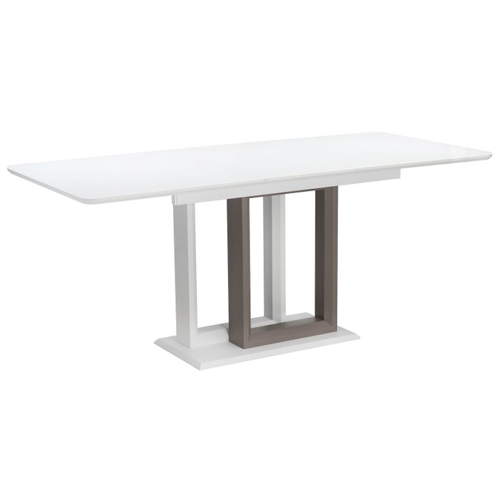 Раздвижной обеденный стол Санса серо-белого цвета - купить Обеденные столы по цене 33278.0