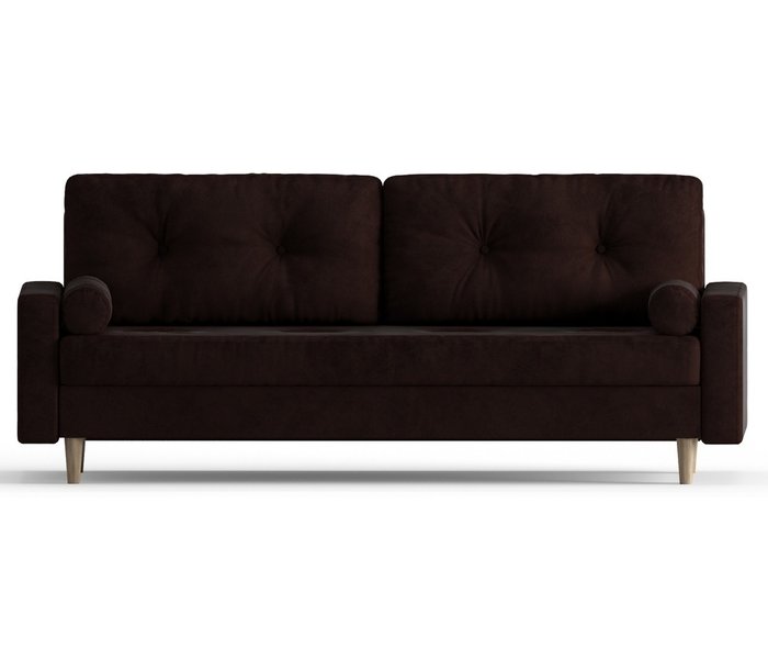 Диван-кровать из велюра Basel коричневого цвета - купить Прямые диваны по цене 39490.0