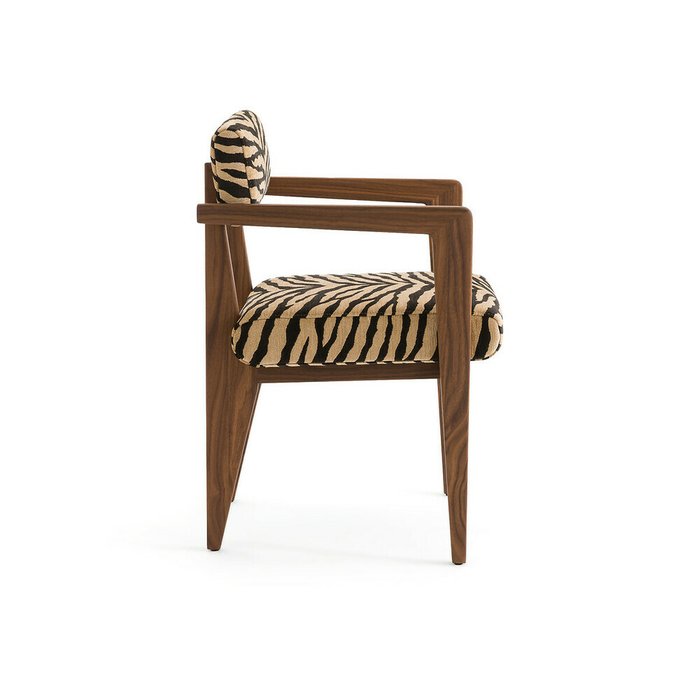 Кресло Izag с принтом бежево-коричневого цвета - лучшие Обеденные стулья в INMYROOM