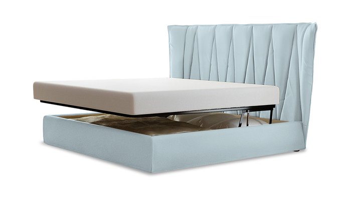 Кровать Ананке 140х200 голубого цвета - купить Кровати для спальни по цене 53800.0