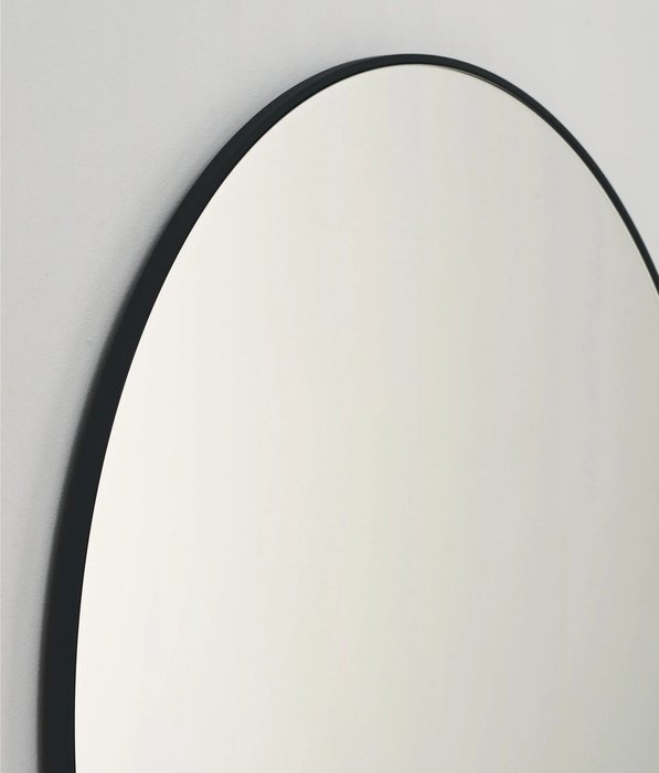 Настенное зеркало Banska 70х70 в тонкой чёрной раме - лучшие Настенные зеркала в INMYROOM
