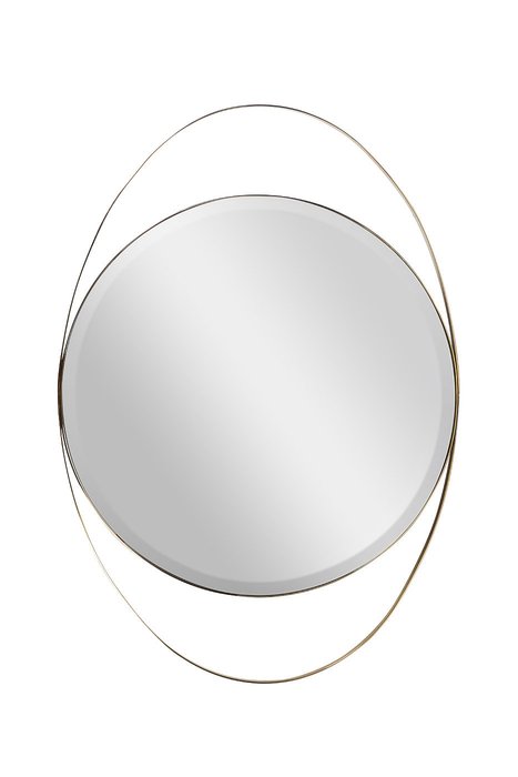 Настенное зеркало в металлической раме 