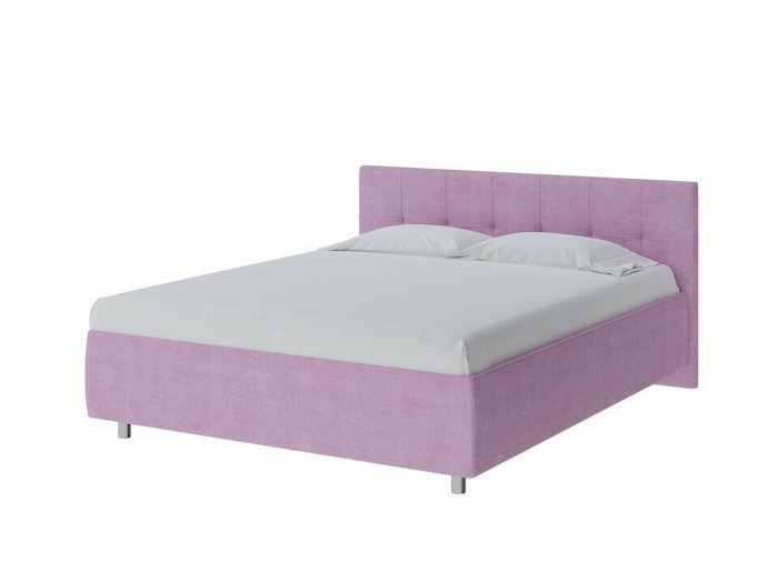 Кровать без основания Diamo 180х200 сиреневого цвета (велюр)