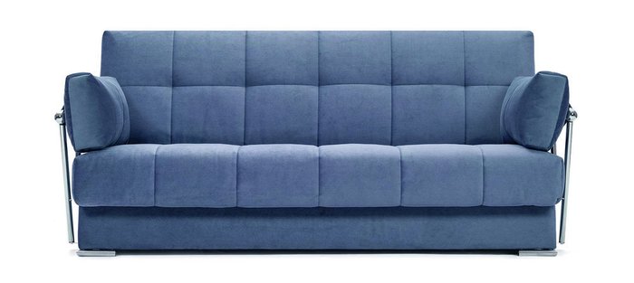 Раскладной диван с подлокотниками Delux GALAXY синего цвета - купить Прямые диваны по цене 29990.0
