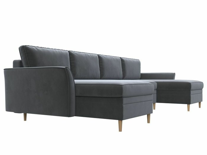 Угловой диван-кровать София серого цвета - лучшие Угловые диваны в INMYROOM