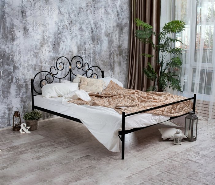 Кровать Афина 160х200 черного цвета - лучшие Кровати для спальни в INMYROOM