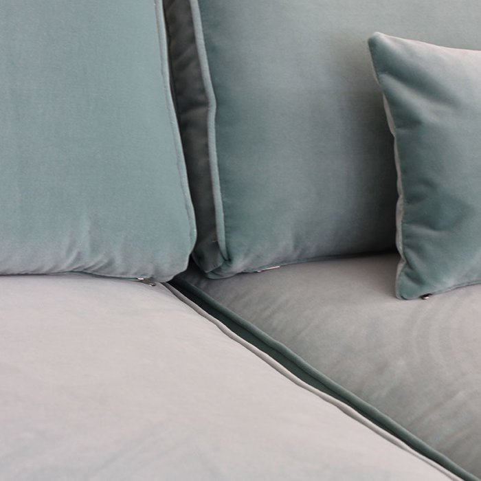 Угловой диван Moby бирюзового цвета - лучшие Угловые диваны в INMYROOM