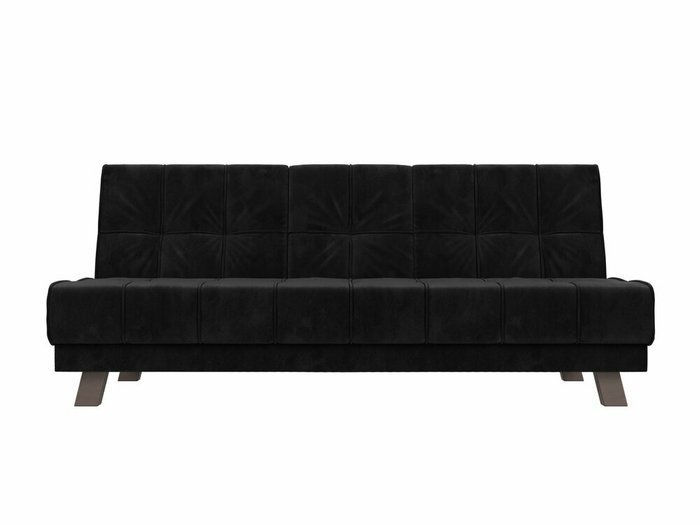 Прямой диван-кровать Винсент черного цвета - купить Прямые диваны по цене 31999.0