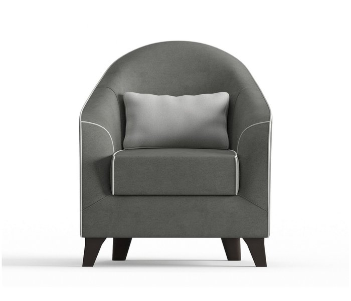Кресло Бемоль в обивке из велюра темно-серого цвета - купить Интерьерные кресла по цене 12490.0