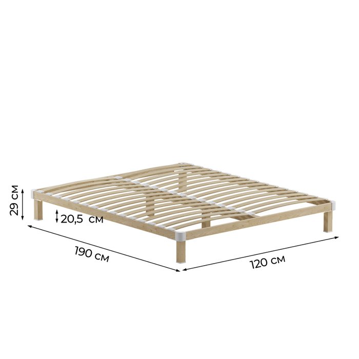 Кровать Канапе-2 120х190 бежевого цвета без подъемного механизма - лучшие Кровати для спальни в INMYROOM
