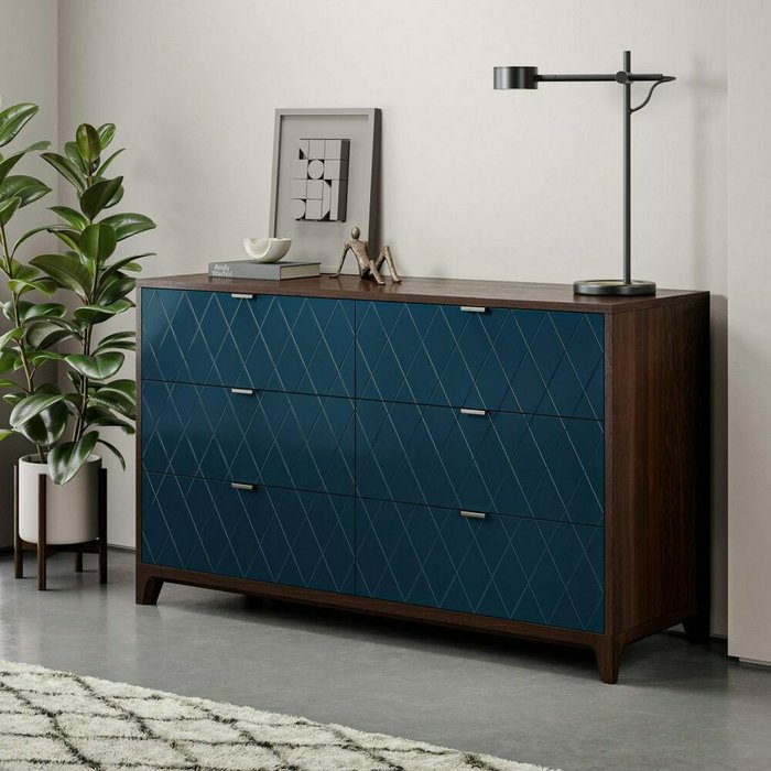 Комод Case CS042 синего цвета - лучшие Комоды в INMYROOM Комод Case CS042 синего цвета - лучшие Комоды в INMYROOM