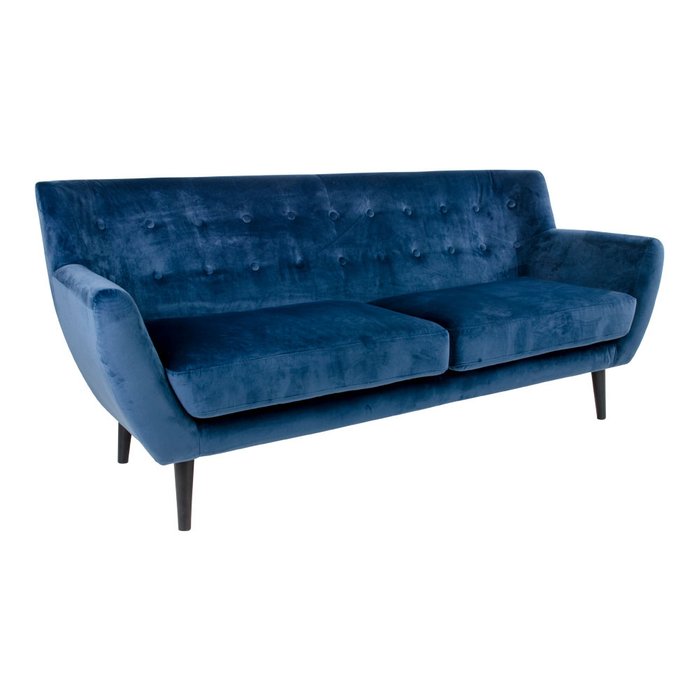 Диван Monte синего цвета - купить Прямые диваны по цене 78200.0