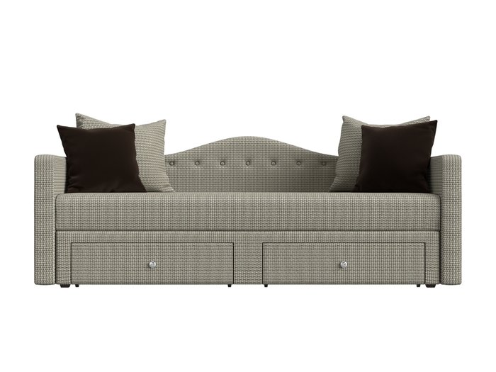 Детский прямой диван-кровать Дориан серо-бежевого цвета - купить Прямые диваны по цене 24990.0