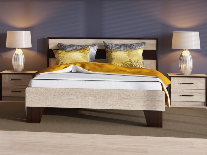 Кровать Эшли 140х200 бежевого цвета - лучшие Кровати для спальни в INMYROOM