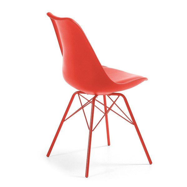 Стильный обеденный стул Lars красного цвета - купить Обеденные стулья по цене 9990.0