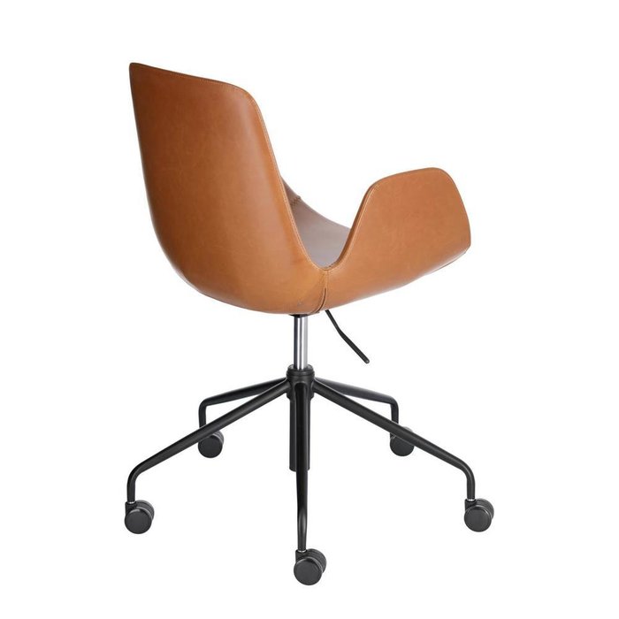 Офисное кресло Yolanda коричневое кожаное - лучшие Офисные кресла в INMYROOM