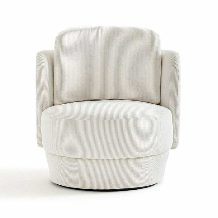 Кресло вращающееся из рифленого велюра Baltimore бежевого цвета - купить Интерьерные кресла по цене 46003.0