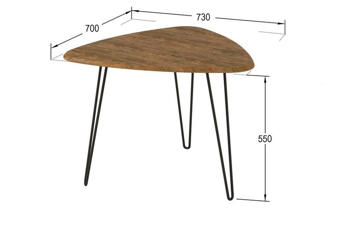 Стол журнальный Спринг цвета дуб американский - купить Кофейные столики по цене 4610.0