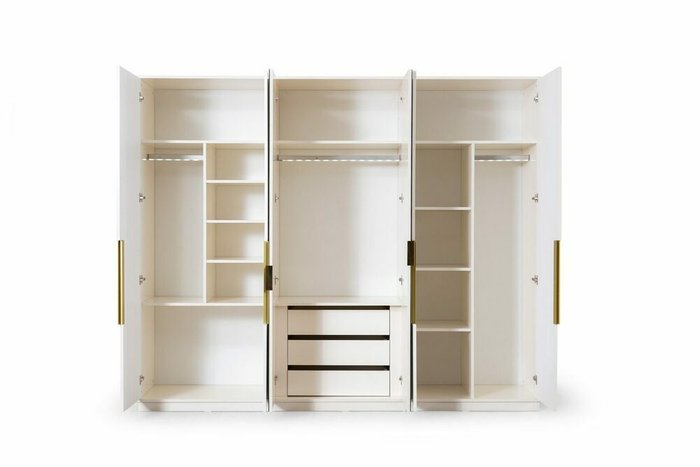 Набор из трех шкафов Мадрид белого цвета - купить Шкафы распашные по цене 185000.0