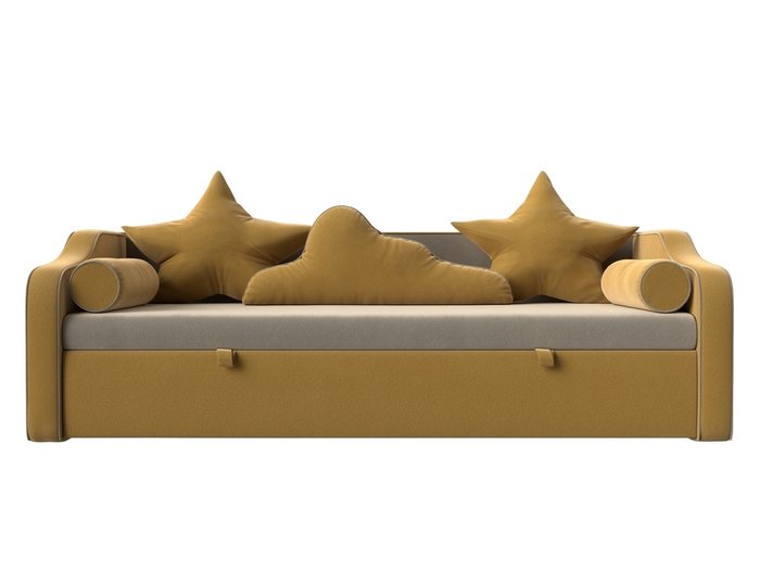 Диван-кровать Рико бежево-желтого цвета - купить Прямые диваны по цене 36999.0