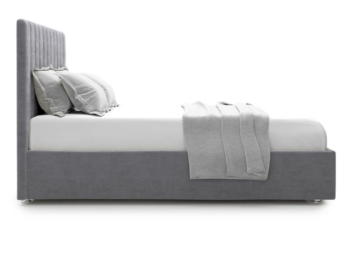 Кровать Premium Mellisa 140х200 серого цвета с подъемным механизмом - лучшие Кровати для спальни в INMYROOM