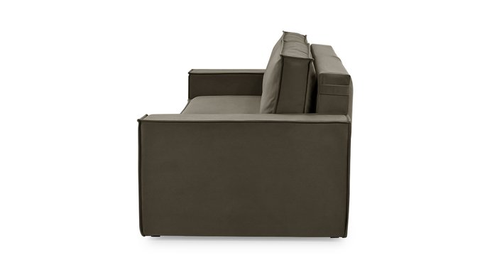 Прямой диван-кровать Софт 2 темно-коричневого цвета - лучшие Прямые диваны в INMYROOM