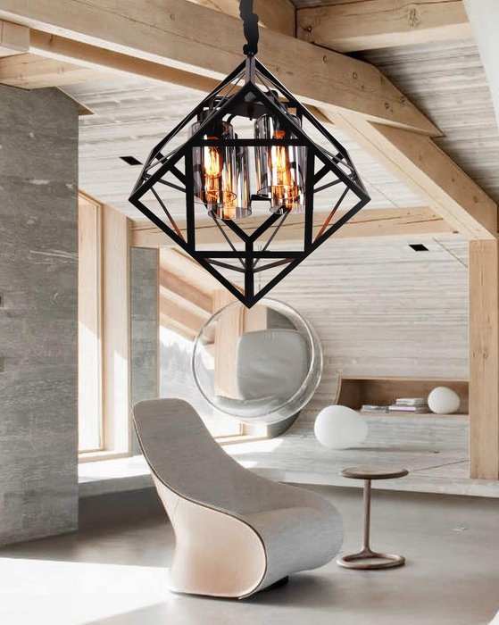 Подвесной светильник Lumina Deco Brutte LDP 11339-4 BK - купить Подвесные люстры по цене 17800.0