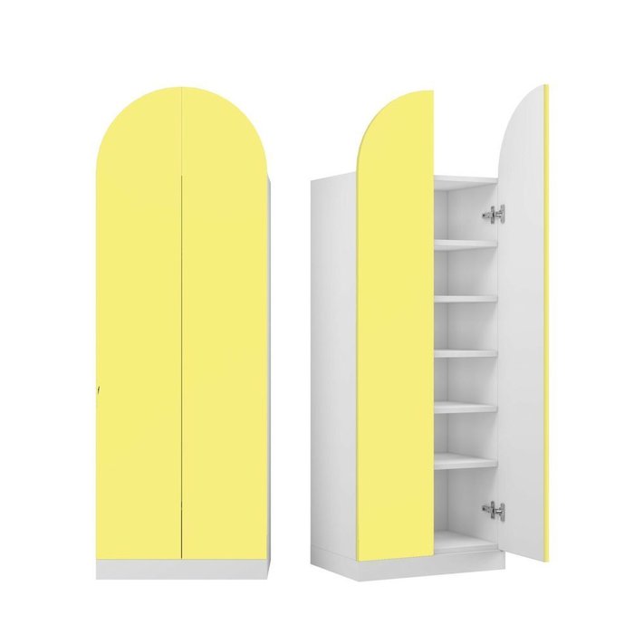 Шкаф Арк 2 M желто-белого цвета