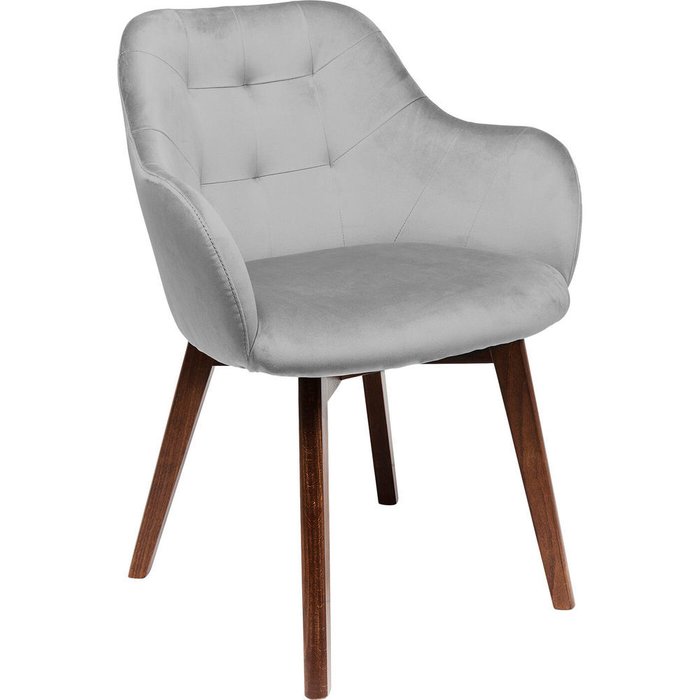 Стул мягкий с подлокотниками Lady серого цвета - купить Обеденные стулья по цене 35310.0