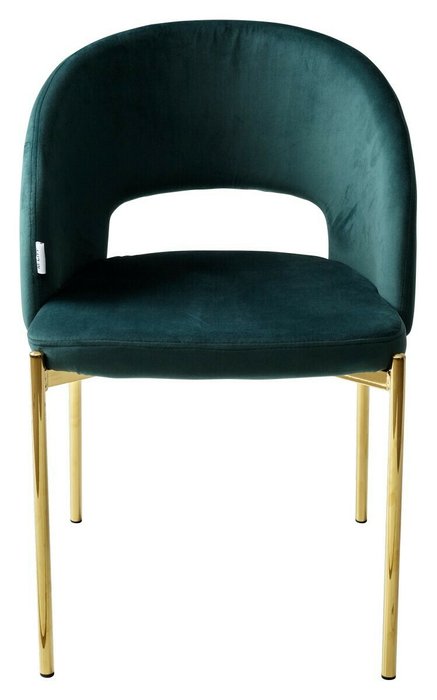 Стул Agnes зеленого цвета на золотых ножках - купить Обеденные стулья по цене 4900.0