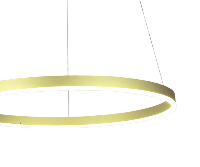 Подвесной светодиодный светильник Тор золотого цвета - купить Подвесные светильники по цене 9900.0