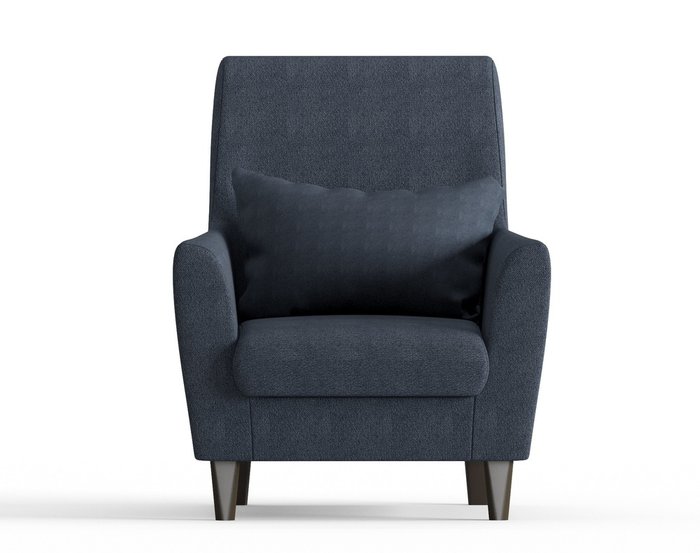 Кресло из велюра Кастилия темно-синего цвета - купить Интерьерные кресла по цене 10190.0
