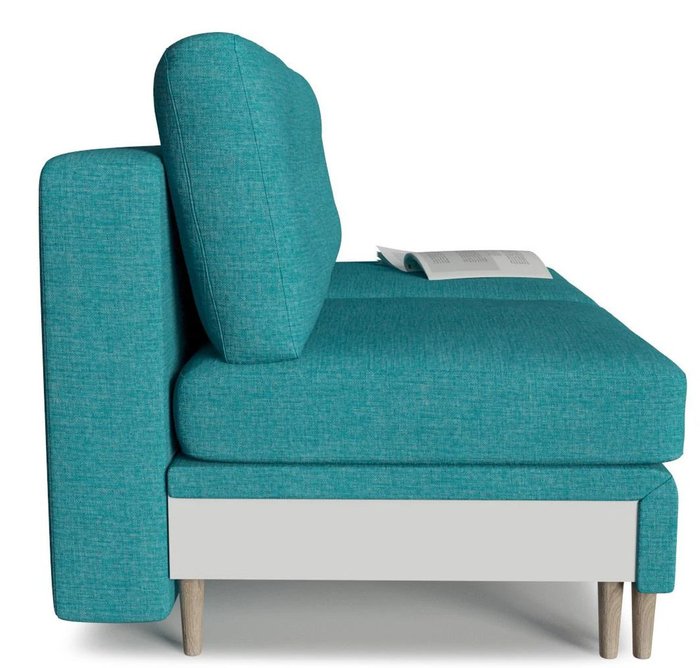 Модуль диван-кровати двухместный Белфаст голубого цвета - лучшие Прямые диваны в INMYROOM