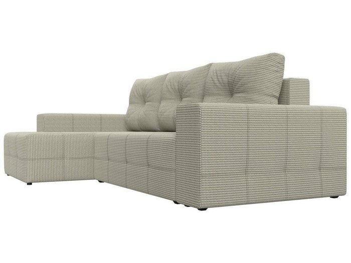 Угловой диван-кровать Перри серо-бежевого цвета левый угол - лучшие Угловые диваны в INMYROOM
