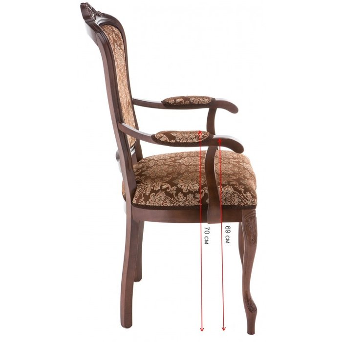 Обеденный стул Руджеро с шоколадной обивкой  - купить Обеденные стулья по цене 13790.0