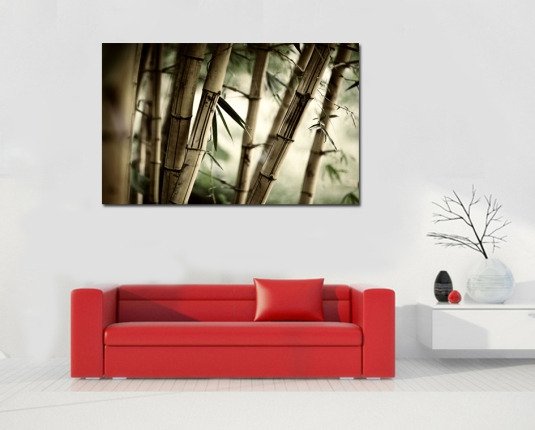 Дизайнерская картина на холсте: Стебли бамбука - купить Картины по цене 3390.0