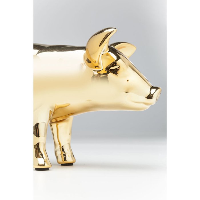 Копилка Pig черно-золотого цвета - купить Фигуры и статуэтки по цене 5370.0