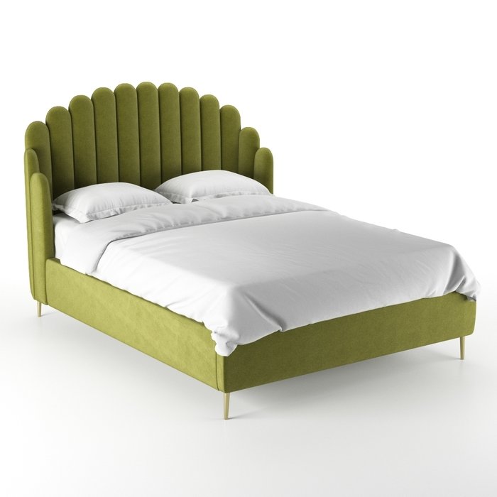 Кровать Amira 160х200 зеленого цвета  - купить Кровати для спальни по цене 103900.0