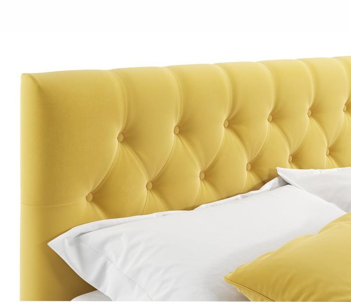 Кровать Verona 160х200 с ортопедическим основанием желтого цвета - лучшие Кровати для спальни в INMYROOM