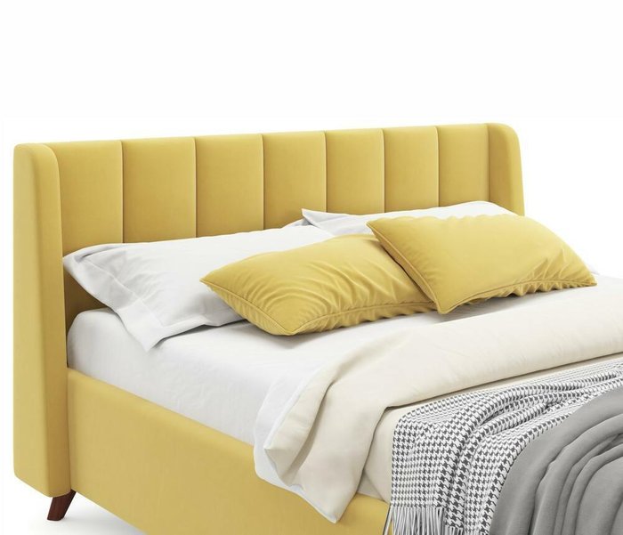 Кровать Betsi 160х200 с подъемным механизмом желтого цвета - лучшие Кровати для спальни в INMYROOM